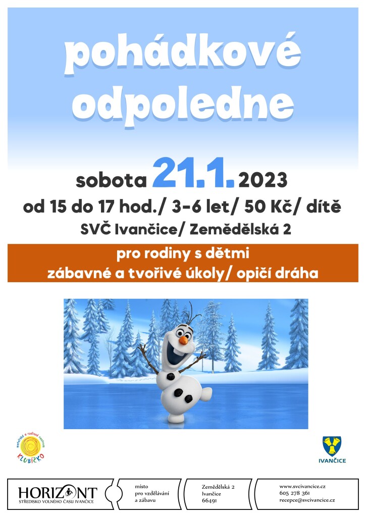 Pohádkové odpoleden-21.1.23